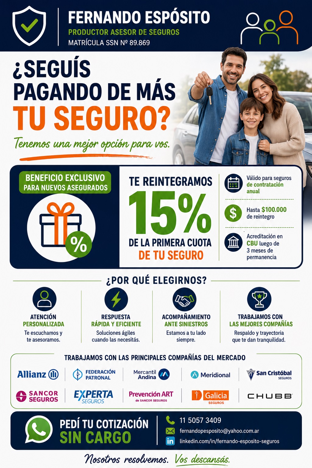 Promo nuevos asegurados 15%